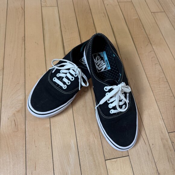 VANS ComfyCush black low profile canvas shoes size 9 - Picture 2 of 10
